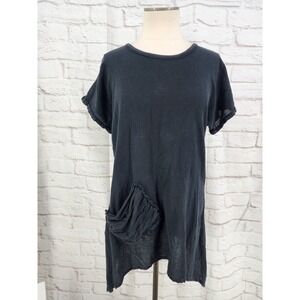 Oh My Gauze Cotton Top Coastal Lagom Asymmetrical Pocket Tunic Size Small Medium